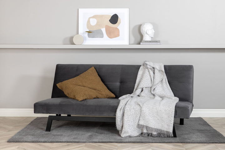 Venture Home Bodil Sofabed - Black / Dark Grey Velvet