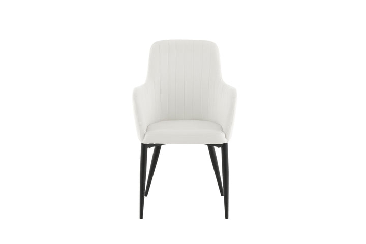 Venture Home Comfort Dining Chair 2-pack - Black Legs / Beige Corduroy