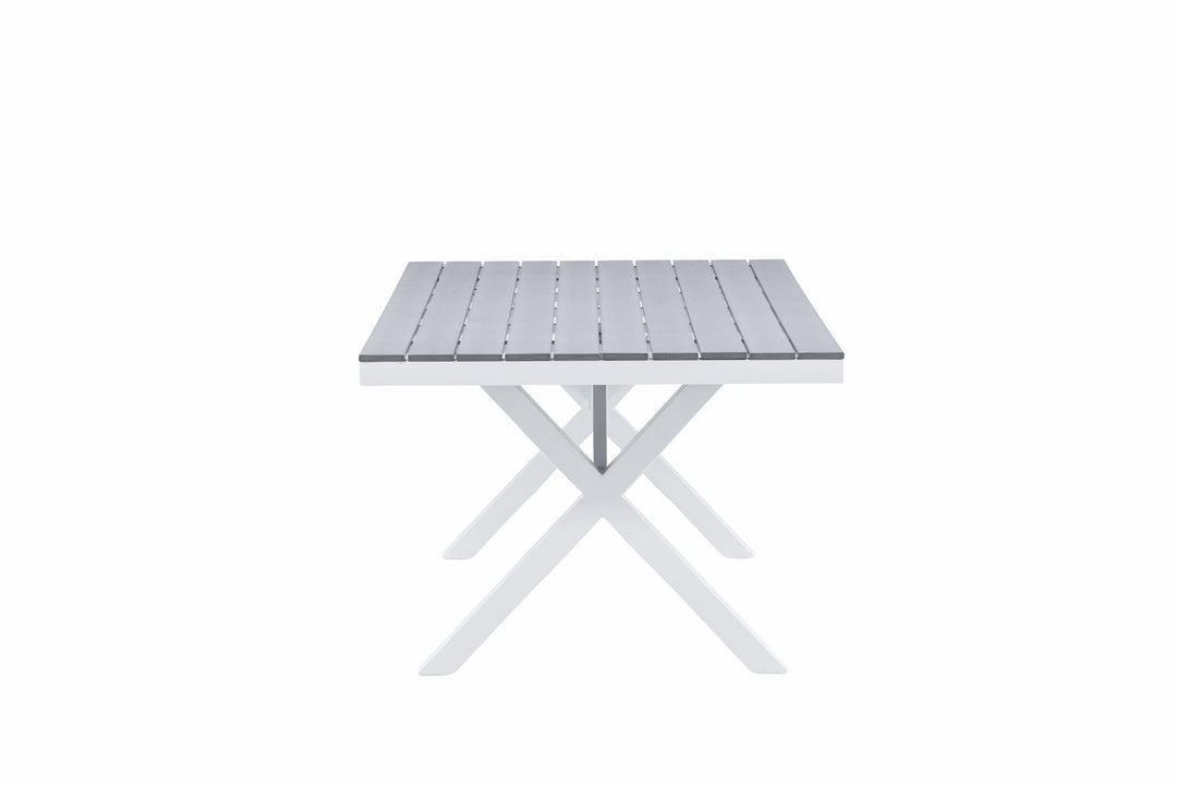 Venture Home Garcia Diningtable Alumnium - White / Light Grey Aintwood / Rectangular 100*200*