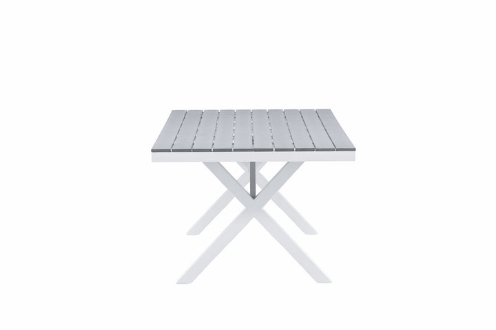 Venture Home Garcia Diningtable Alumnium - White / Light Grey Aintwood / Rectangular 100*200*