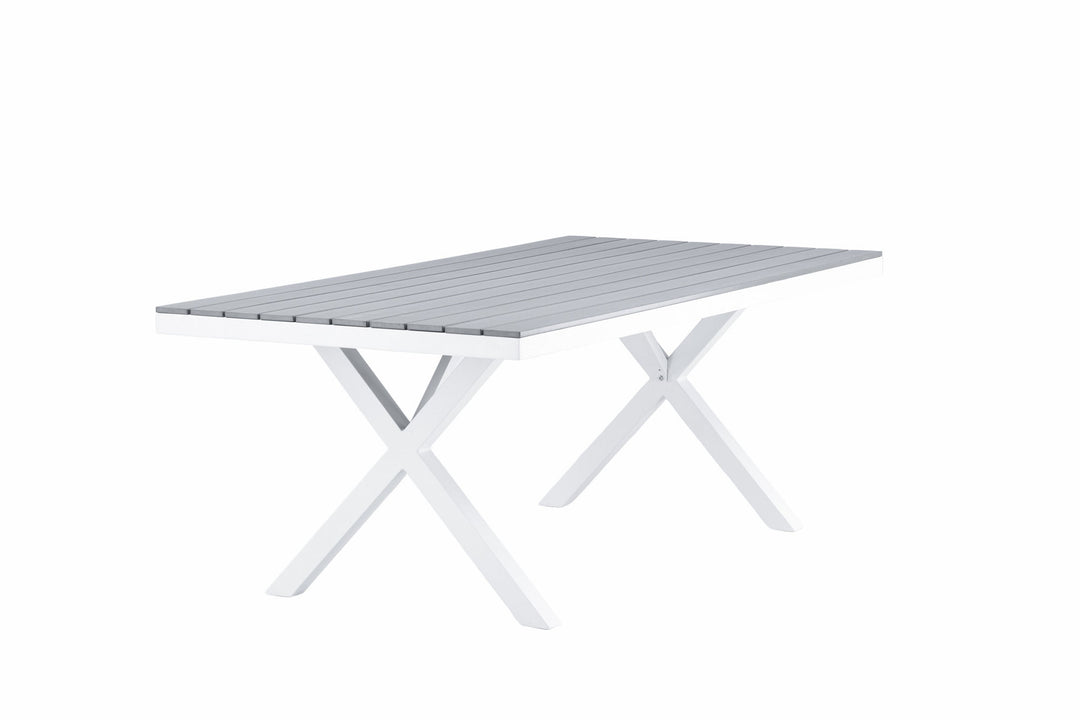 Venture Home Garcia Diningtable Alumnium - White / Light Grey Aintwood / Rectangular 100*200*