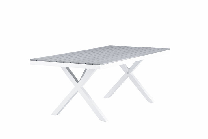 Venture Home Garcia Diningtable Alumnium - White / Light Grey Aintwood / Rectangular 100*200*