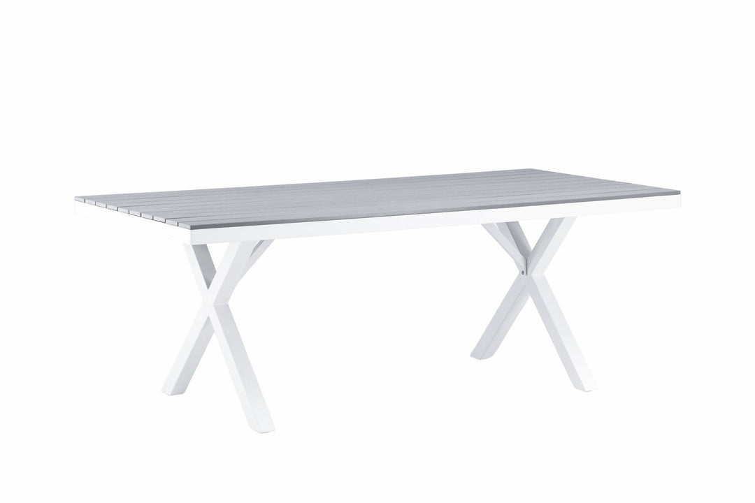 Venture Home Garcia Diningtable Alumnium - White / Light Grey Aintwood / Rectangular 100*200*
