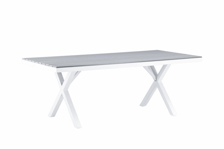 Venture Home Garcia Diningtable Alumnium - White / Light Grey Aintwood / Rectangular 100*200*