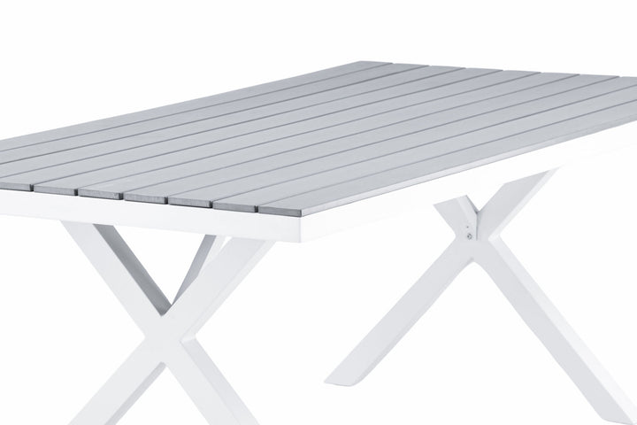 Venture Home Garcia Diningtable Alumnium - White / Light Grey Aintwood / Rectangular 100*200*
