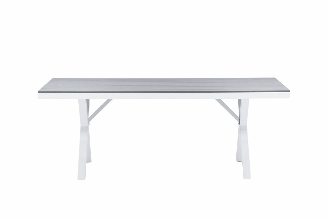 Venture Home Garcia Diningtable Alumnium - White / Light Grey Aintwood / Rectangular 100*200*