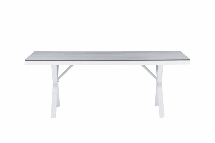Venture Home Garcia Diningtable Alumnium - White / Light Grey Aintwood / Rectangular 100*200*