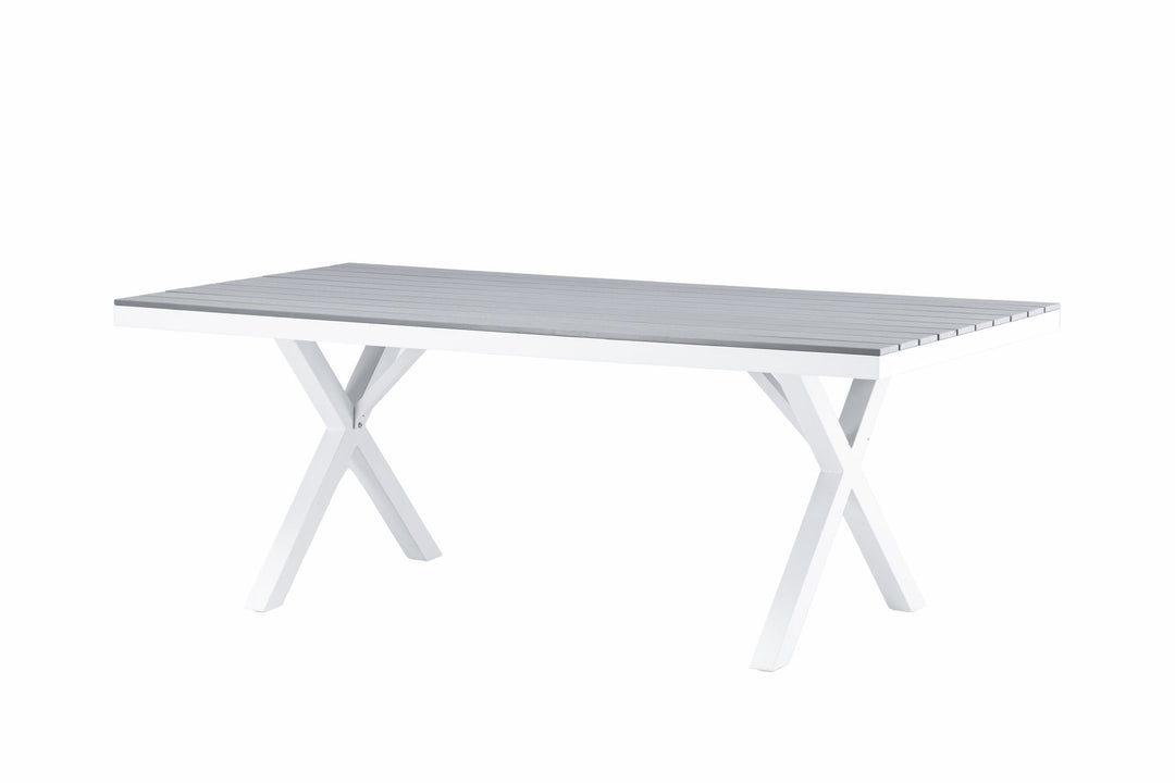 Venture Home Garcia Diningtable Alumnium - White / Light Grey Aintwood / Rectangular 100*200*