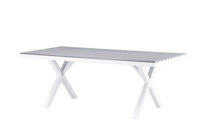 Venture Home Garcia Diningtable Alumnium - White / Light Grey Aintwood / Rectangular 100*200*