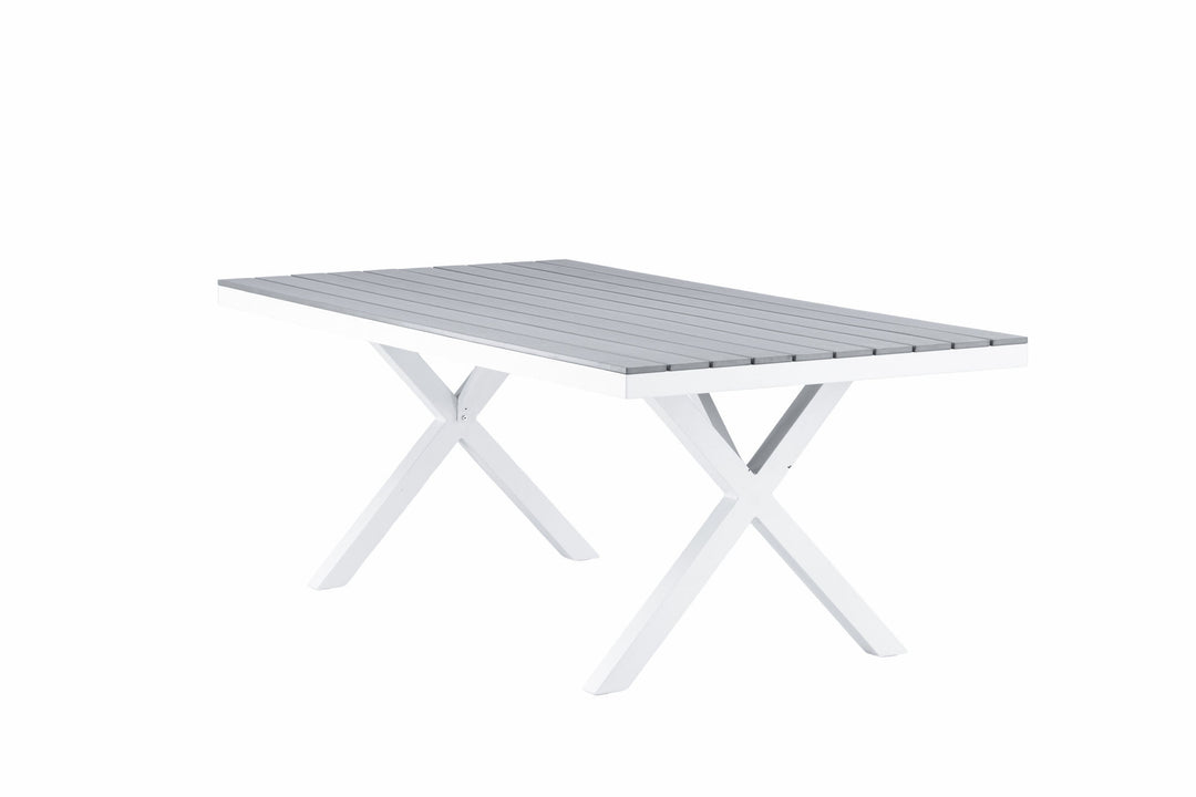 Venture Home Garcia Diningtable Alumnium - White / Light Grey Aintwood / Rectangular 100*200*