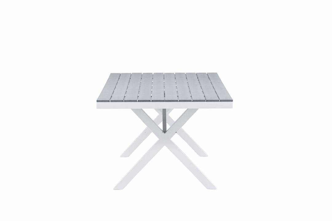 Venture Home Garcia Diningtable Alumnium - White / Light Grey Aintwood / Rectangular 100*200*