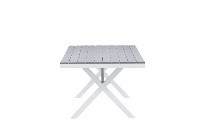 Venture Home Garcia Diningtable Alumnium - White / Light Grey Aintwood / Rectangular 100*200*