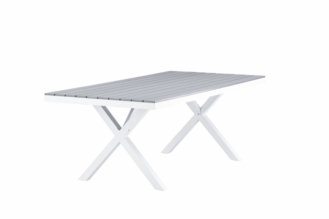 Venture Home Garcia Diningtable Alumnium - White / Light Grey Aintwood / Rectangular 100*200*