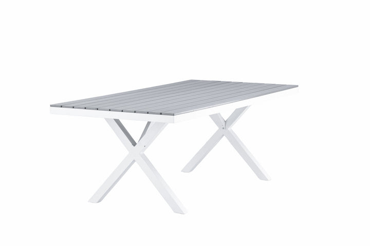 Venture Home Garcia Diningtable Alumnium - White / Light Grey Aintwood / Rectangular 100*200*