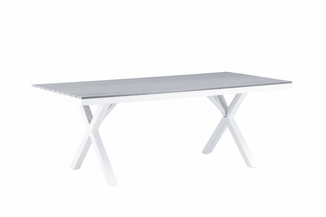 Venture Home Garcia Diningtable Alumnium - White / Light Grey Aintwood / Rectangular 100*200*
