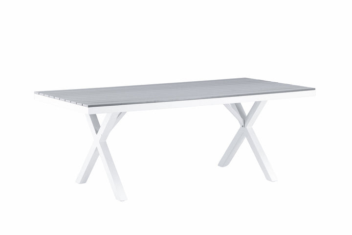 Venture Home Garcia Diningtable Alumnium - White / Light Grey Aintwood / Rectangular 100*200*