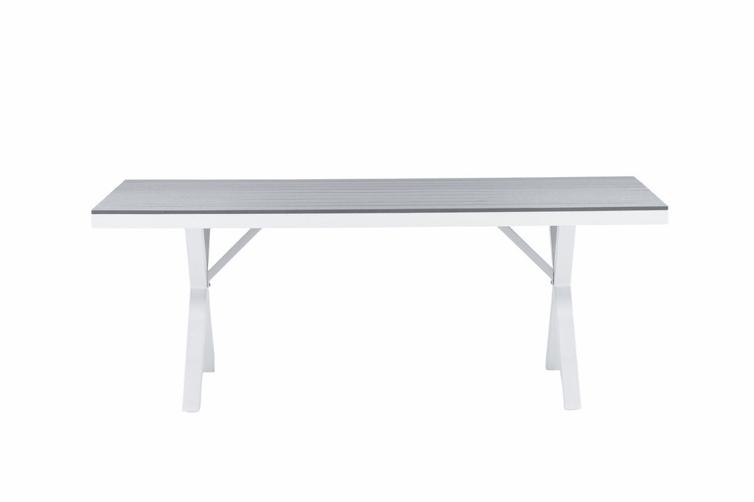 Venture Home Garcia Diningtable Alumnium - White / Light Grey Aintwood / Rectangular 100*200*
