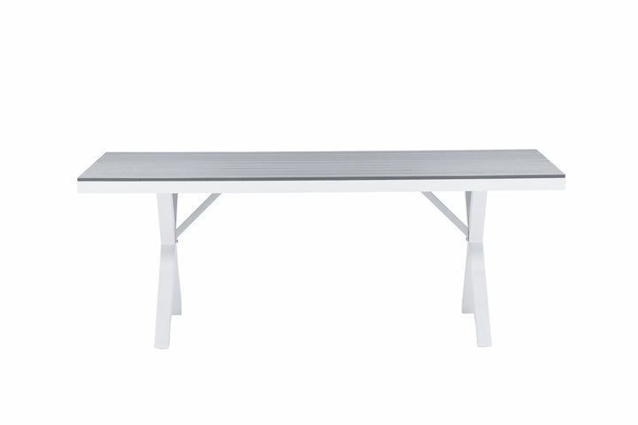 Venture Home Garcia Diningtable Alumnium - White / Light Grey Aintwood / Rectangular 100*200*