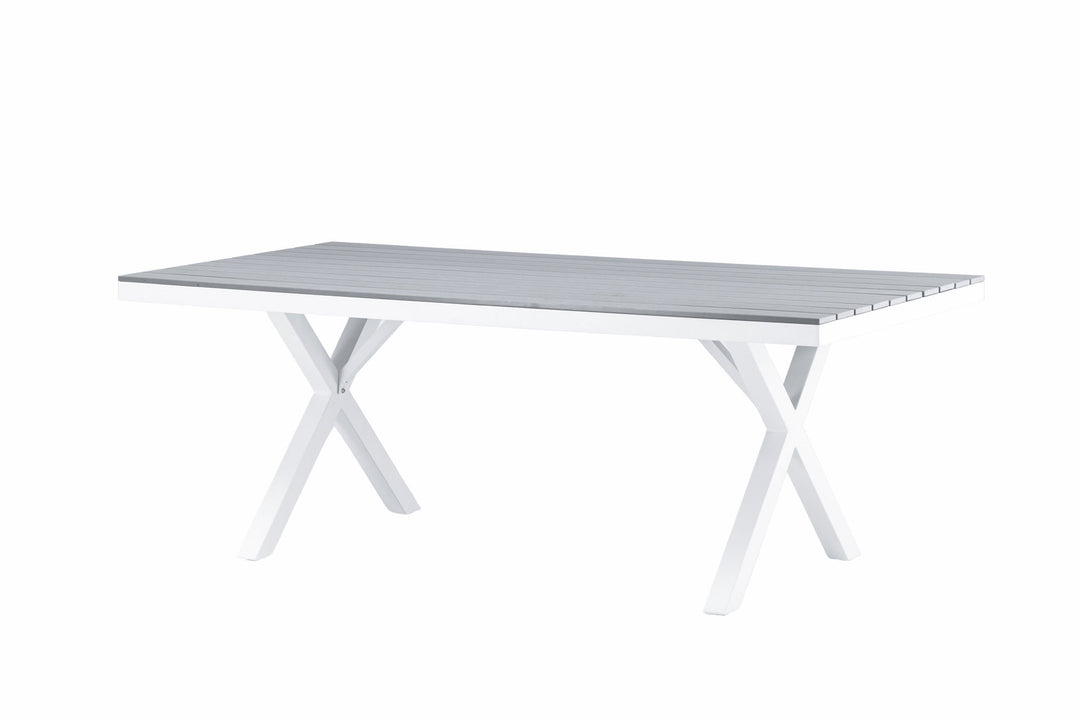 Venture Home Garcia Diningtable Alumnium - White / Light Grey Aintwood / Rectangular 100*200*
