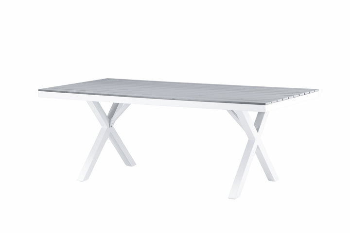 Venture Home Garcia Diningtable Alumnium - White / Light Grey Aintwood / Rectangular 100*200*