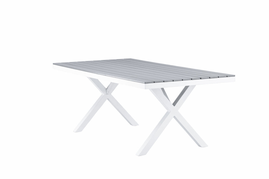 Venture Home Garcia Diningtable Alumnium - White / Light Grey Aintwood / Rectangular 100*200*