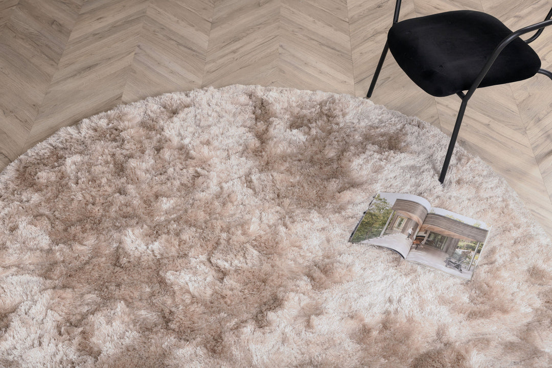 Venture Home Shiva Shaggy Carpet - ø200cm - Champagne