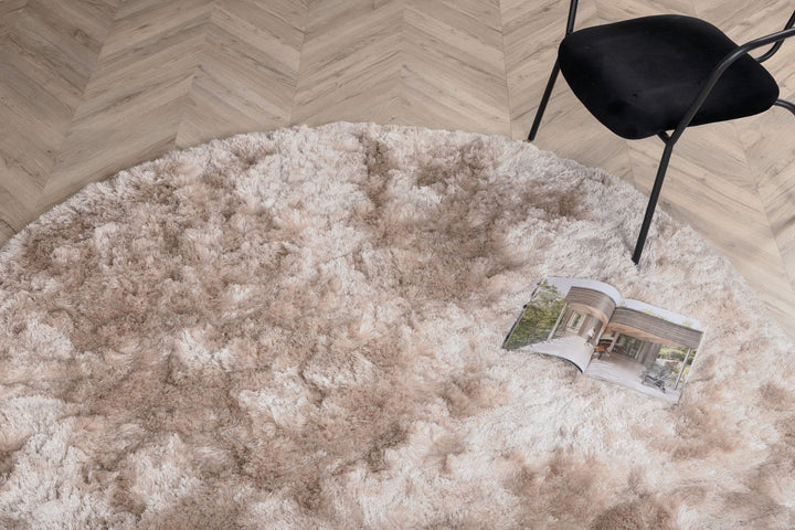 Venture Home Shiva Shaggy Carpet - ø200cm - Champagne