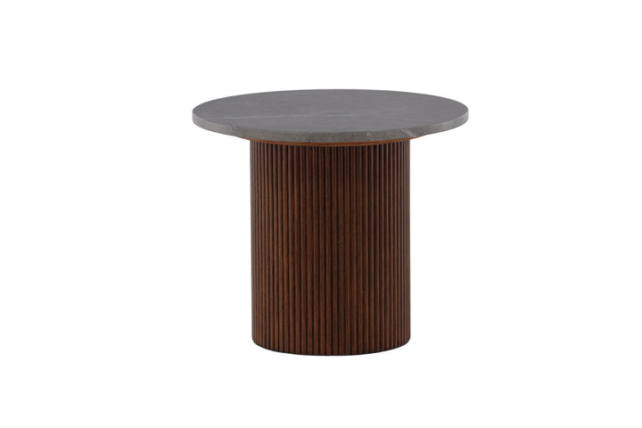 Vind Härön Side Table - Dark Brown / Dark Grey Marblelook