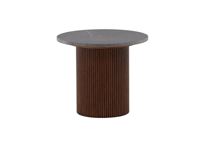 Vind Härön Side Table - Dark Brown / Dark Grey Marblelook