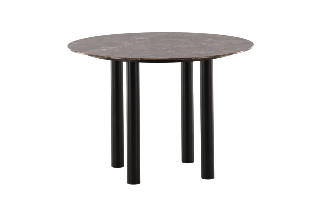 Vind Havsten Dining Table - Mocca / Dark grey Marblelook