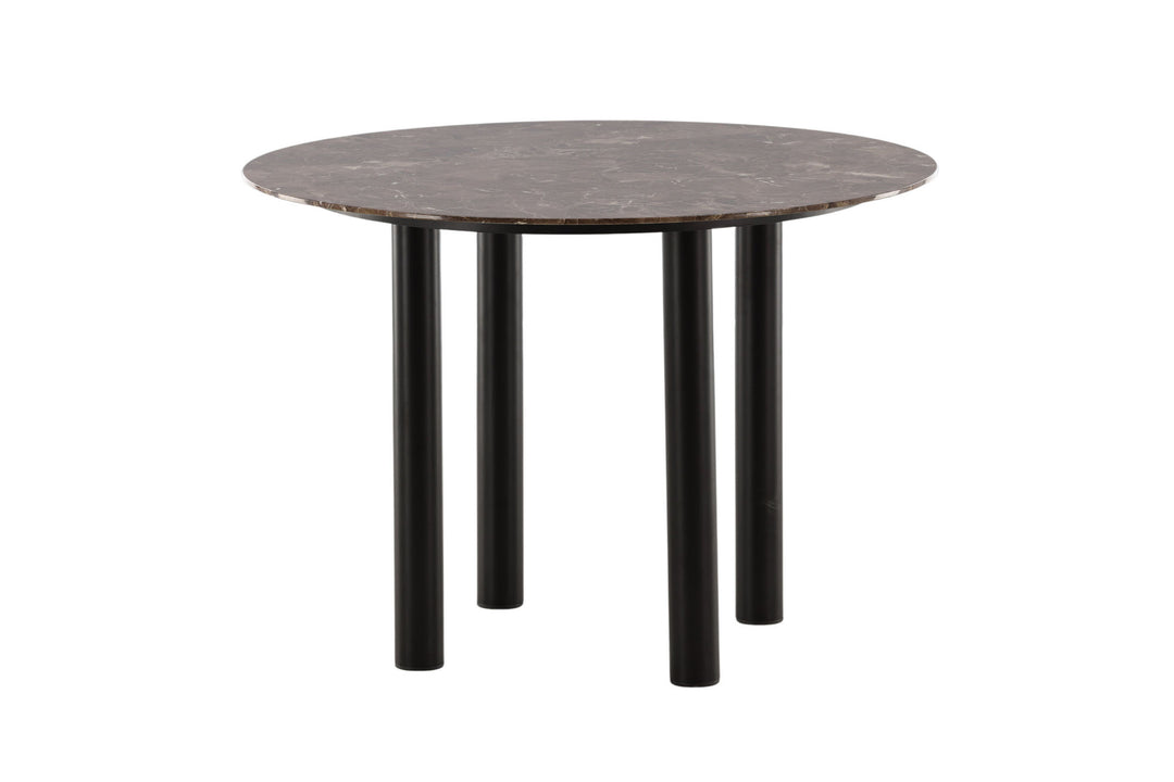 Vind Havsten Dining Table - Mocca / Dark grey Marblelook