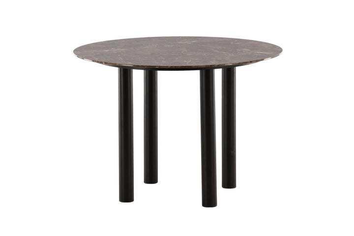 Vind Havsten Dining Table - Mocca / Dark grey Marblelook