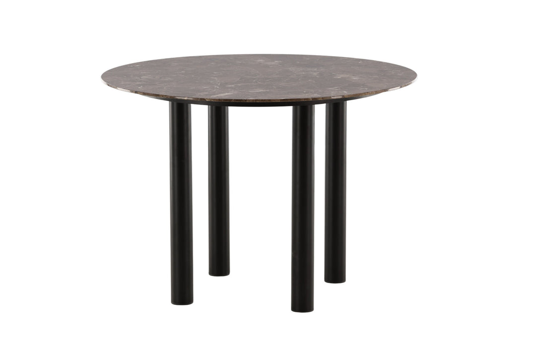 Vind Havsten Dining Table - Mocca / Dark grey Marblelook