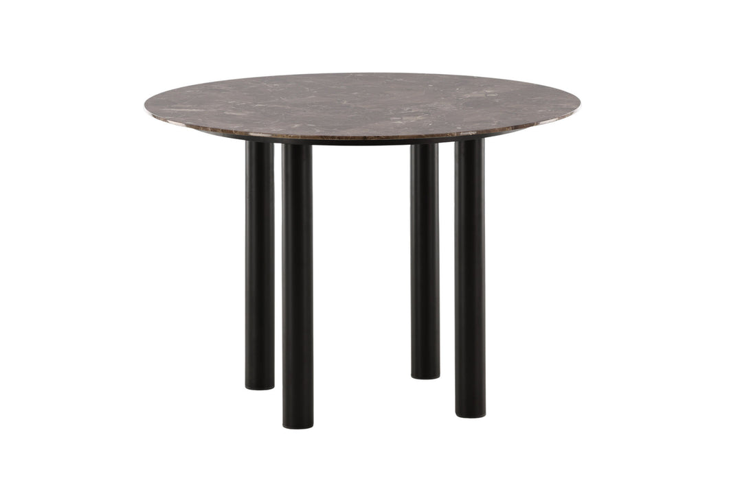 Vind Havsten Dining Table - Mocca / Dark grey Marblelook