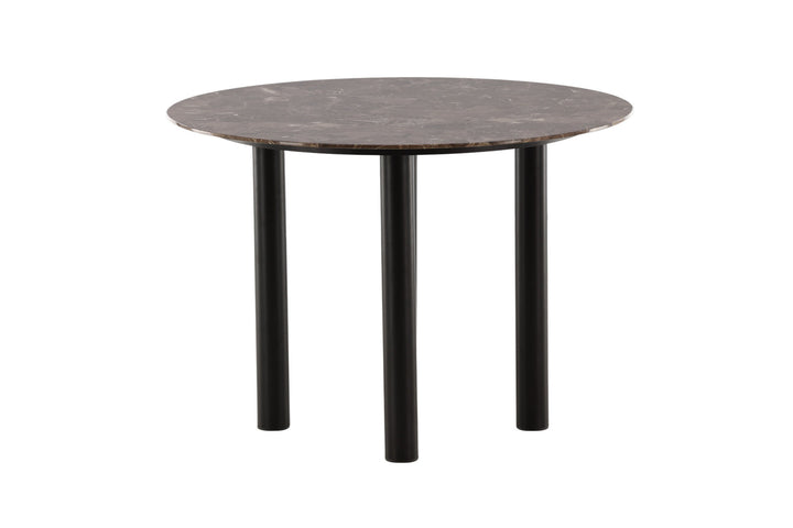 Vind Havsten Dining Table - Mocca / Dark grey Marblelook