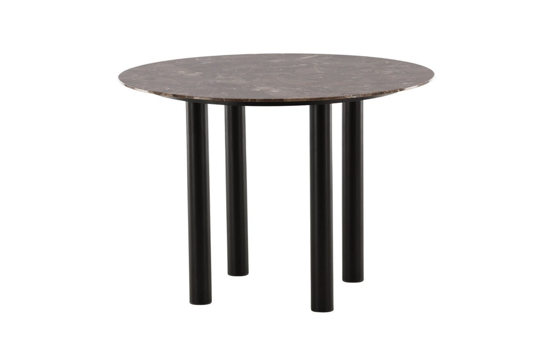 Vind Havsten Dining Table - Mocca / Dark grey Marblelook