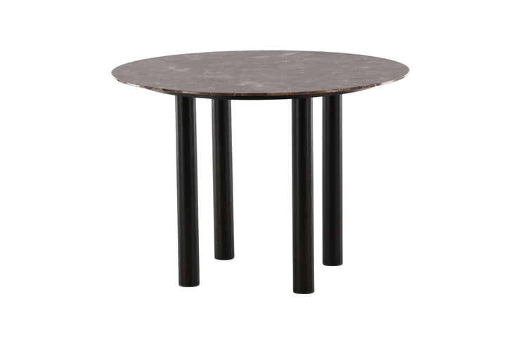 Vind Havsten Dining Table - Mocca / Dark grey Marblelook