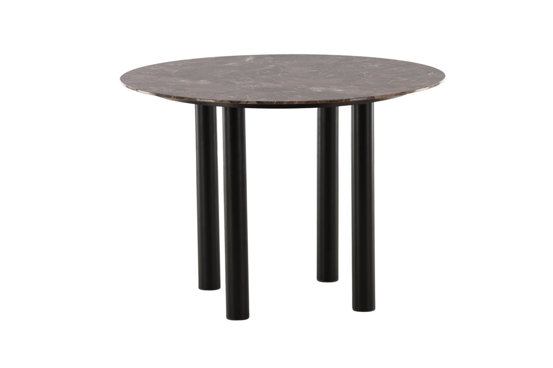 Vind Havsten Dining Table - Mocca / Dark grey Marblelook