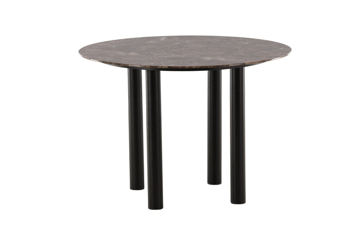 Vind Havsten Dining Table - Mocca / Dark grey Marblelook