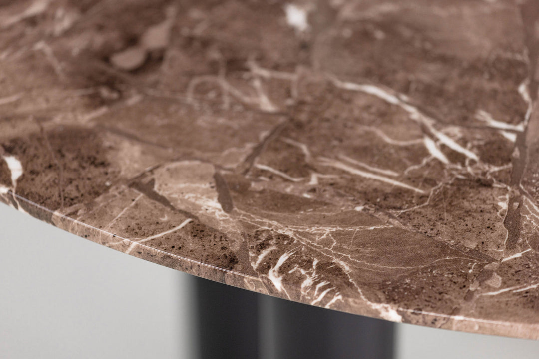 Vind Havsten Dining Table - Mocca / Dark grey Marblelook