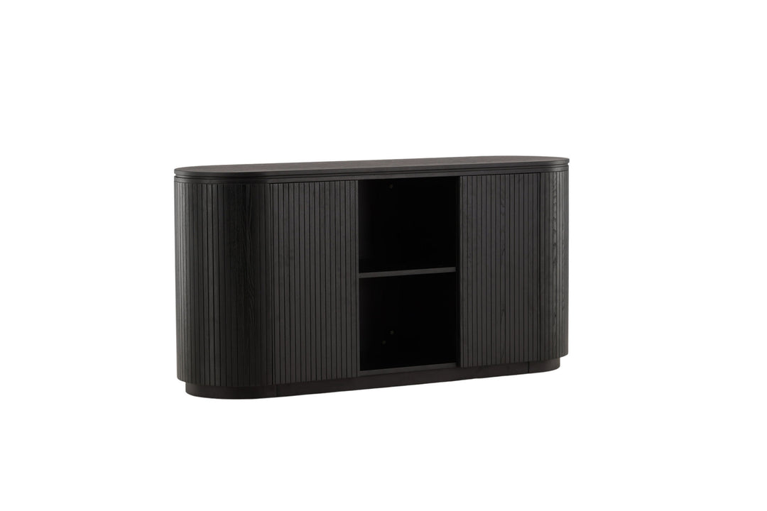 Vind Fjällbacka - High Storage - MDF Veneer / Black Oak/faneer
