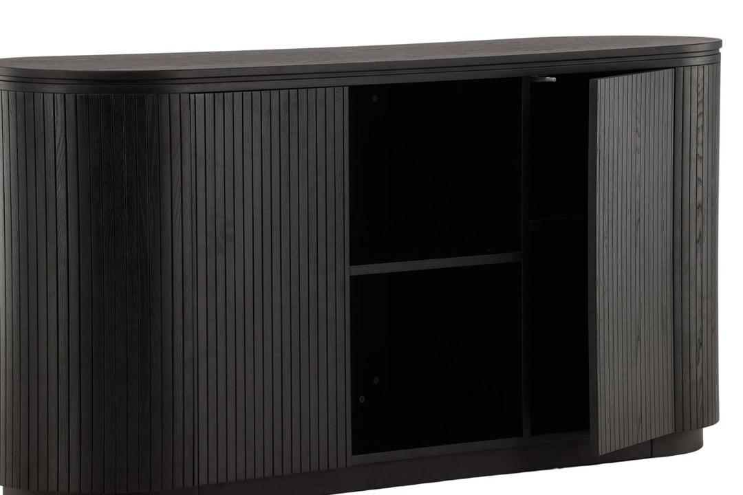 Vind Fjällbacka - High Storage - MDF Veneer / Black Oak/faneer