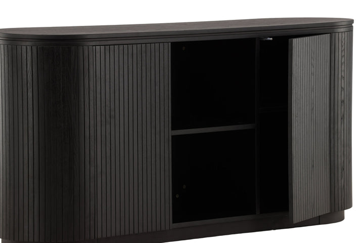 Vind Fjällbacka - High Storage - MDF Veneer / Black Oak/faneer
