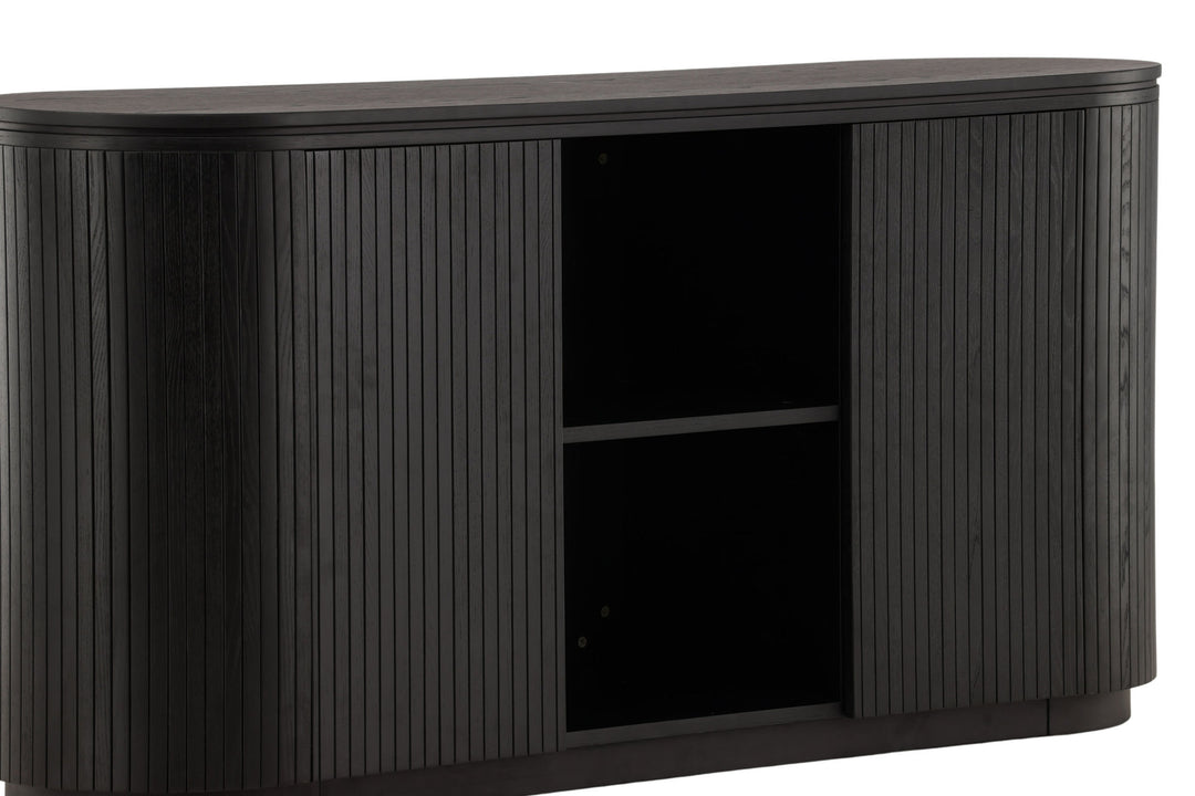Vind Fjällbacka - High Storage - MDF Veneer / Black Oak/faneer