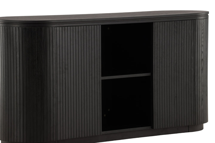 Vind Fjällbacka - High Storage - MDF Veneer / Black Oak/faneer