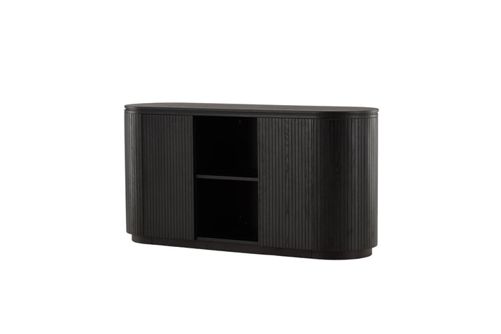 Vind Fjällbacka - High Storage - MDF Veneer / Black Oak/faneer