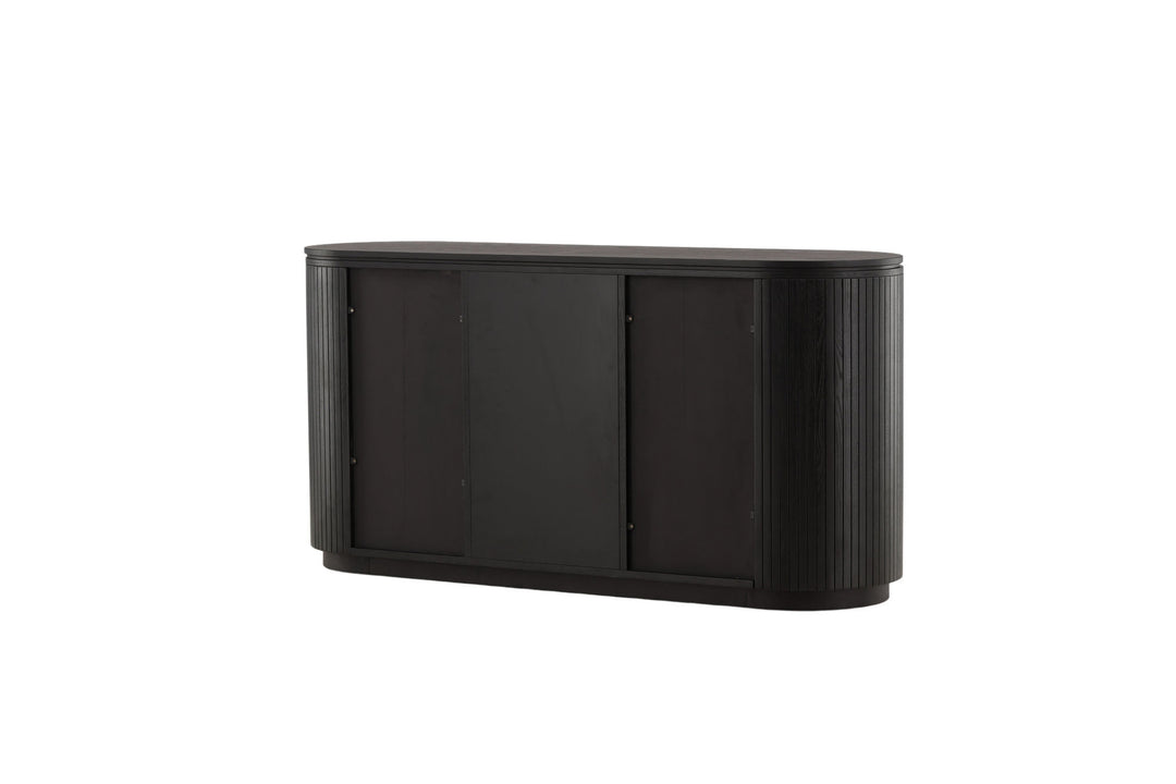 Vind Fjällbacka - High Storage - MDF Veneer / Black Oak/faneer