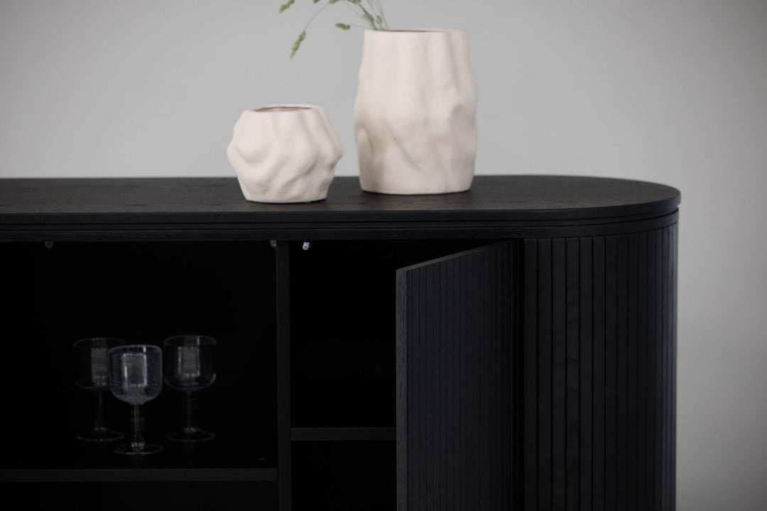 Vind Fjällbacka - High Storage - MDF Veneer / Black Oak/faneer
