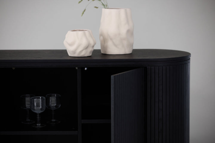 Vind Fjällbacka - High Storage - MDF Veneer / Black Oak/faneer