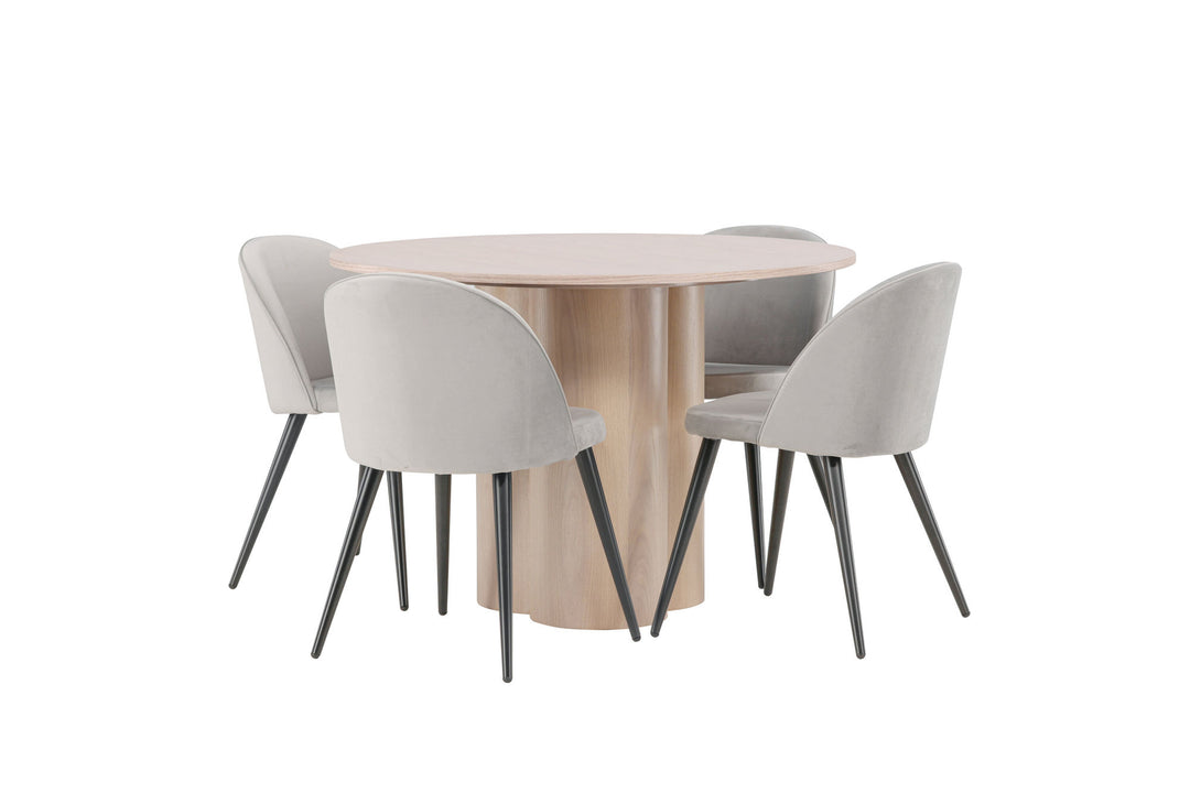 Venture Home OliviaDiningTable-WhiteWashVeneer+VelvetDiningChair-LightGrey/Black_4